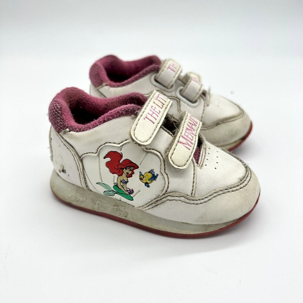 Vintage Little Mermaid Sneakers 90's Ariel Disney Princess Girl Toddler Shoes 3